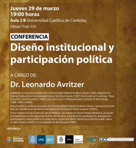 Conferencia Diseño institucional y participación política
