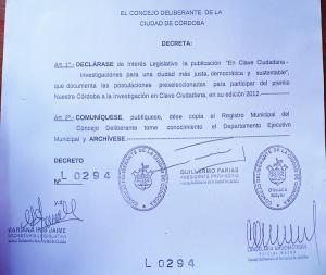 “En clave ciudadana” declarada de interés legislativo